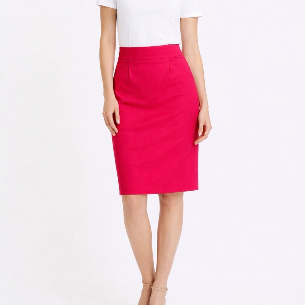 J. Crew Factory Hot Pink Pencil Skirt